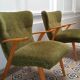 Paire de fauteuils WING Zig Zag cocktail vintage année 50 60
