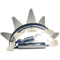 Belt sanded”palmette” murano glass wall sconce