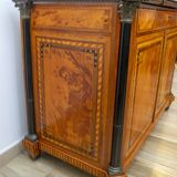 Napoleon III French Sideboard Inlaid with Geometric Floral Motifs, 1850