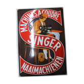 Plaque èmaillée "singer"