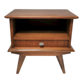 Bedside table wood feet compass 60s