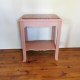 Powder pink art deco pedestal table