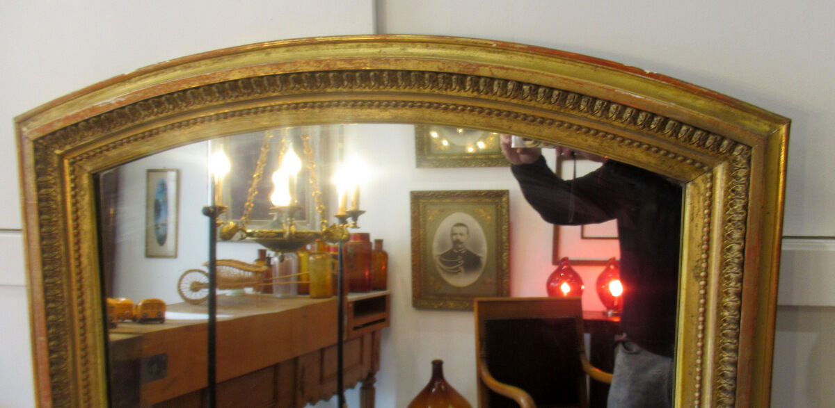 Mirror restoration, gilded