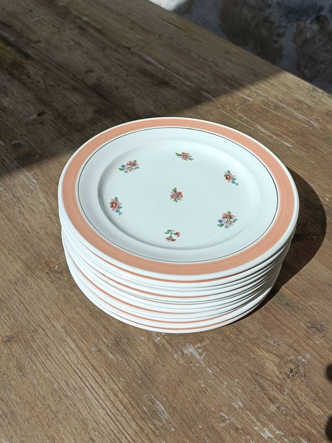 Set of 12 floral dessert plates