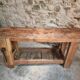 Rustic old workbench, carpenter's bench, console, washbasin unit, around 1900.