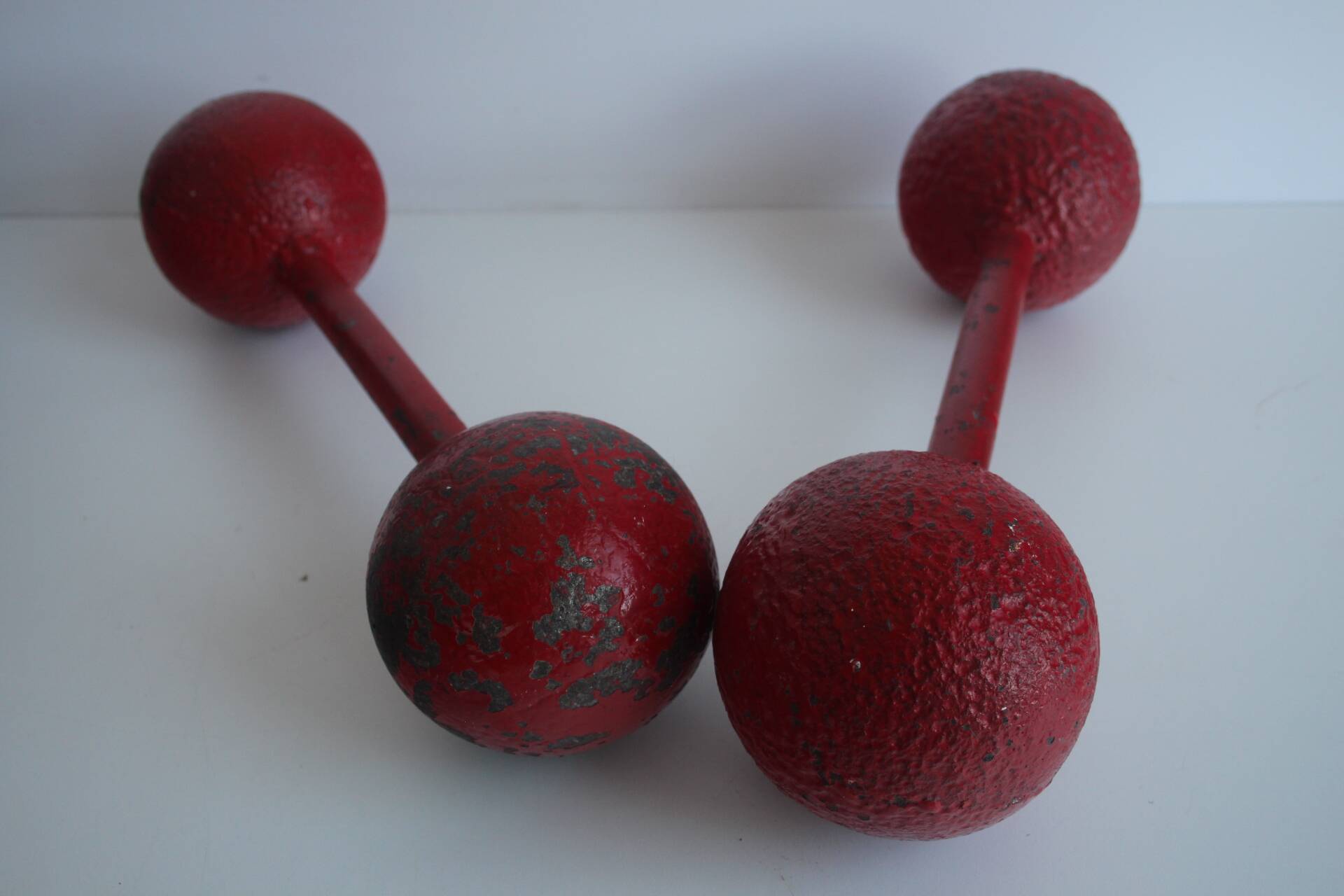 Set of Art deco Double Ball Dumbbels, 1930s.