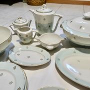 Lot of 14 pieces in porcelain Moulin des Loups model Hermes