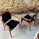 Pair of arne Vodder armchairs - fd-184