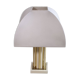 Table lamp in brass and lacquered metal with a fabric shade by Romeo Rega, 1960s.
