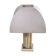 Table lamp in brass and lacquered metal with a fabric shade by Romeo Rega, 1960s.