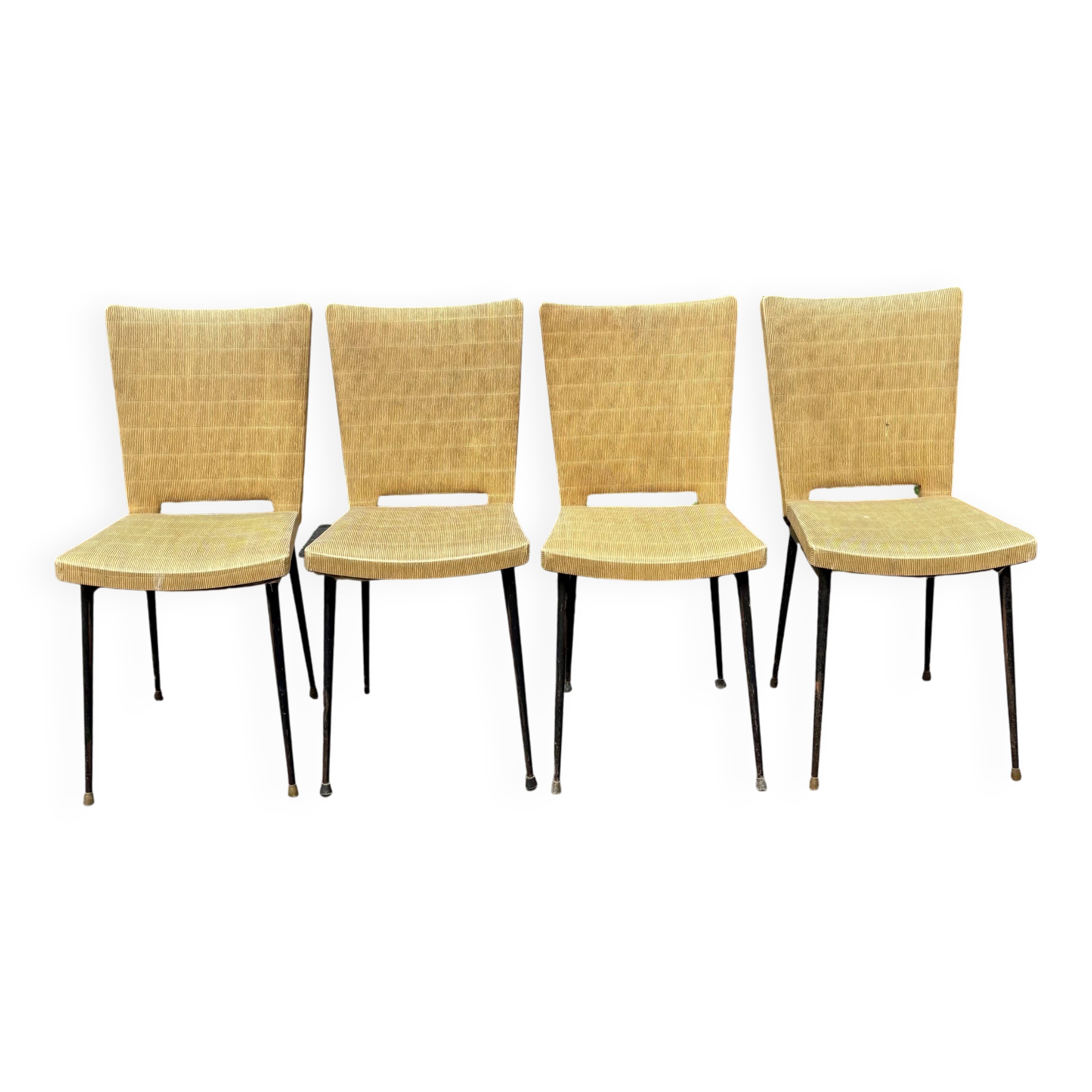 Set of 4 Colette Gueden vintage chairs from 1950.