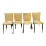Set of 4 Colette Gueden vintage chairs from 1950.