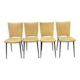 Série de 4 chaises Colette Gueden 1950 vintage