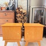 Vintage bedside table with tapered legs
