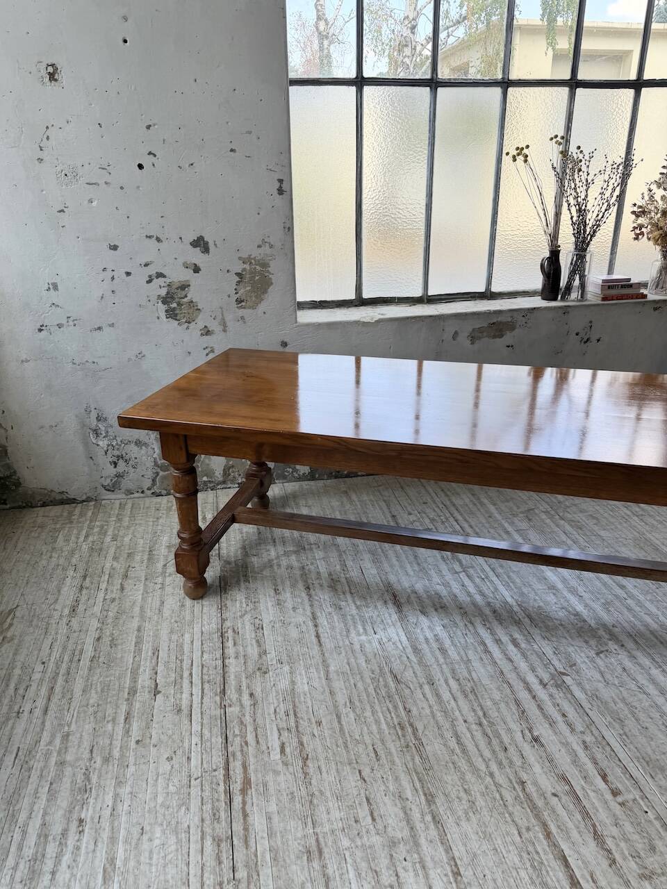 Table repas style drapière noyer 2m5/3m5 1900