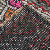 Coral red vintage rug 91x45cm