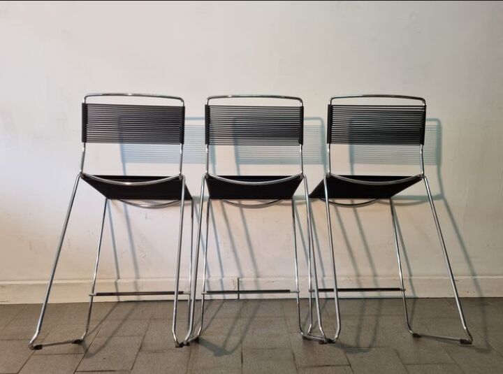 High stools Spaghetti dark gray design Giandomenico Belloti , edit by Alias