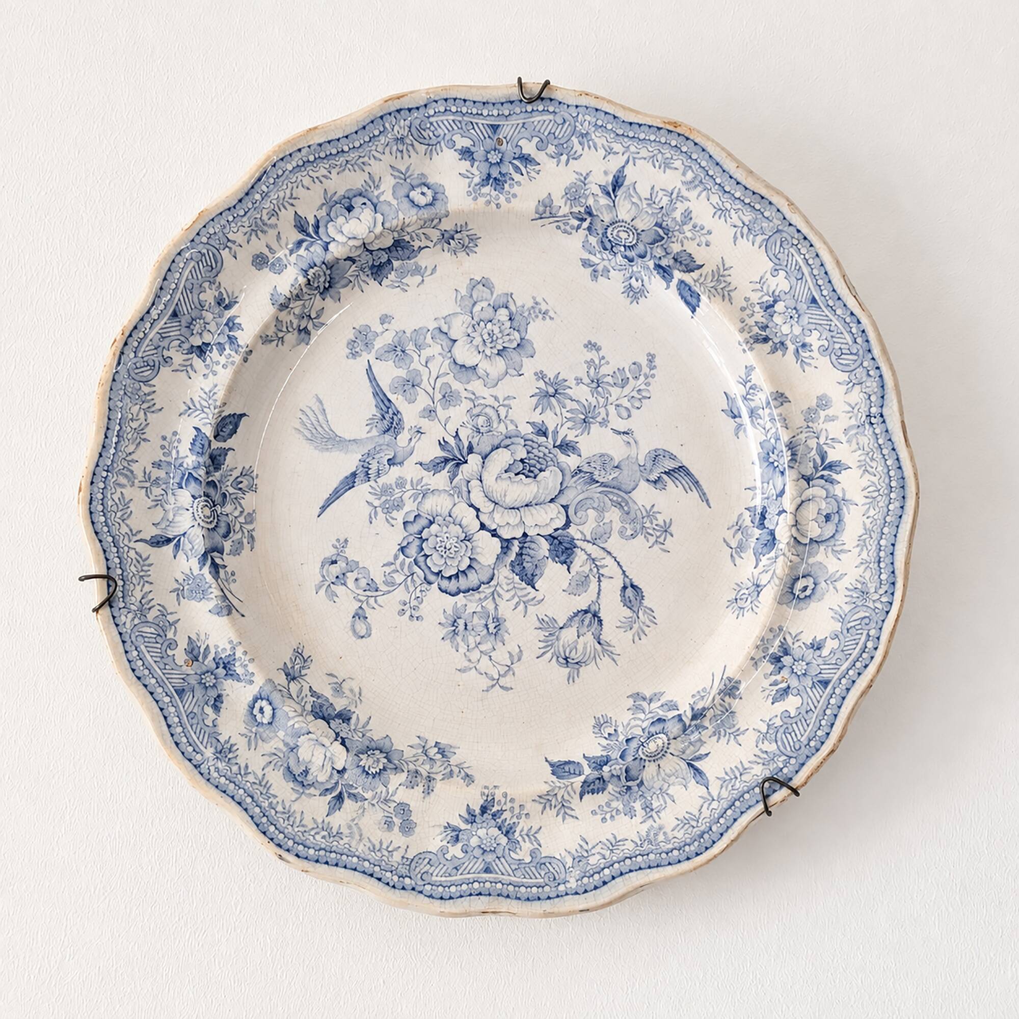 Victorian plate Hancock Whittingham "Asiatic Pheasants" 28 cm