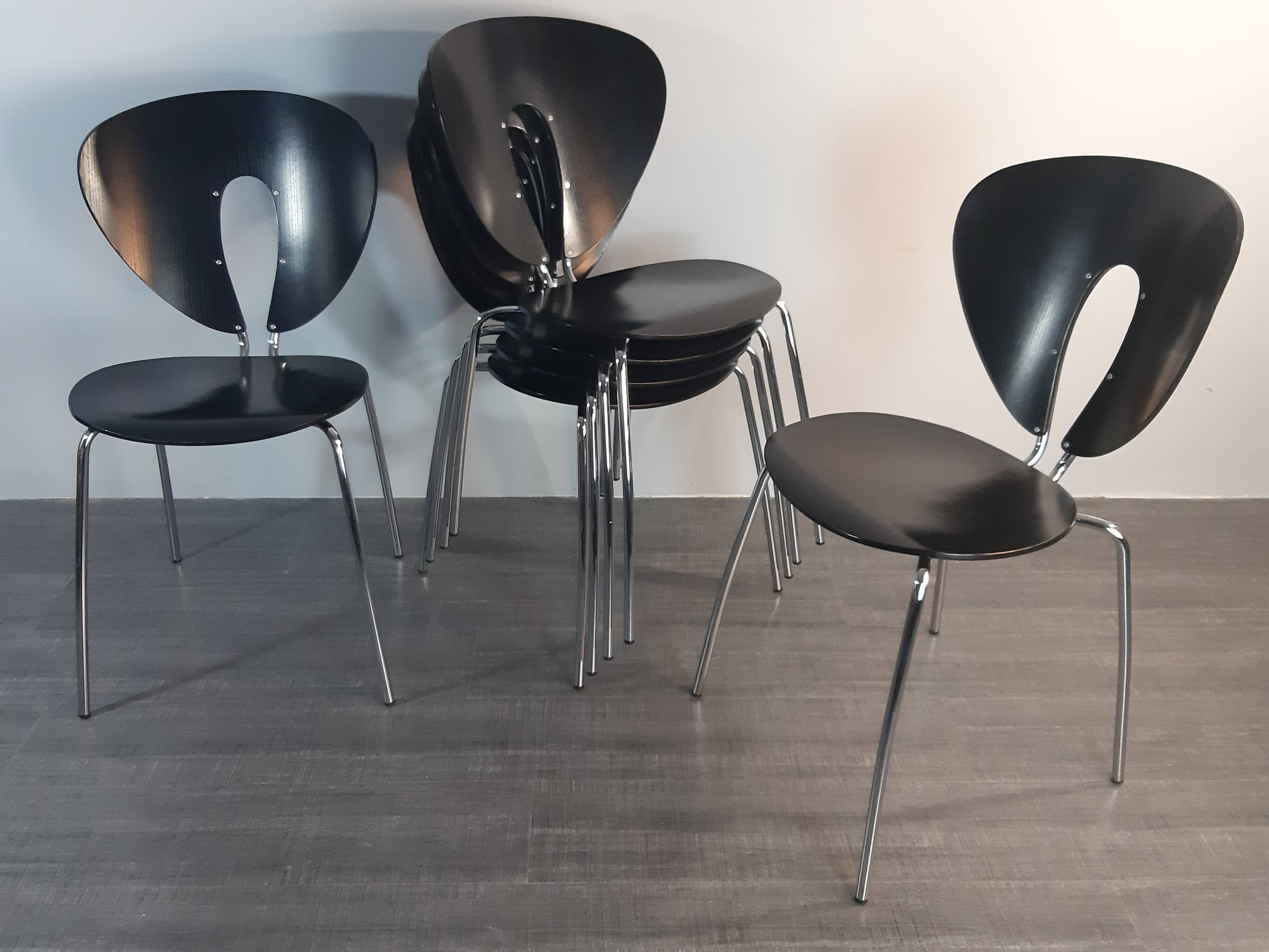Set 6 chairs Stua by Jesus Gasca, modernism Spanish 2000s