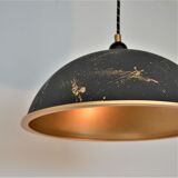 Black and gold glass suspension – galaxy patterns -