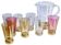Orangeade set in colored glass