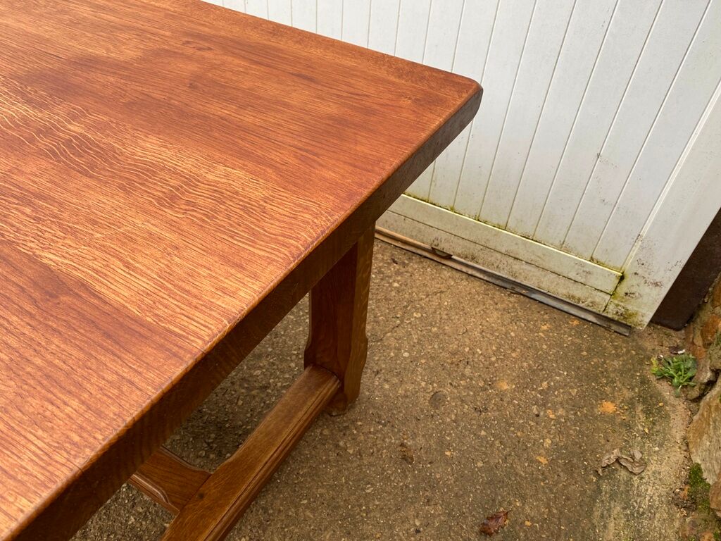 Dining farm table 250cm solid oak 1980