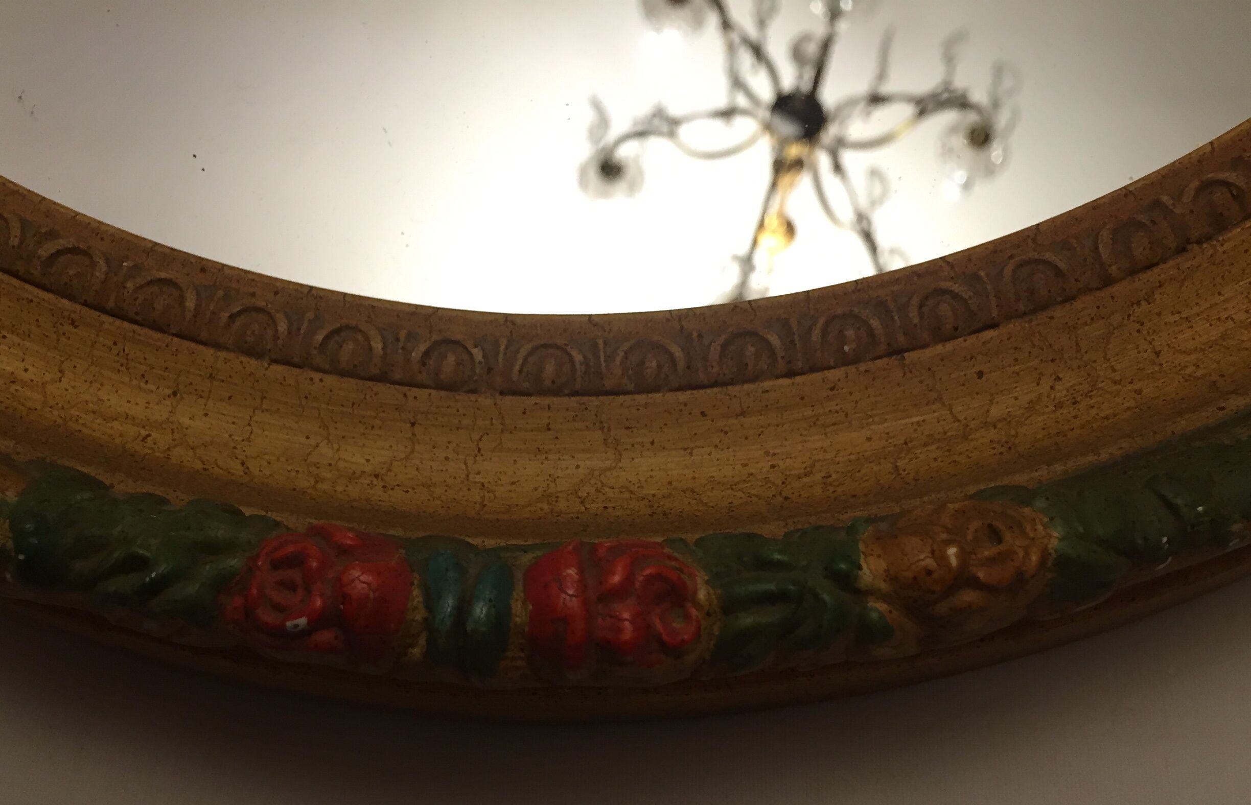 Golden 50x62cm wooden mirror