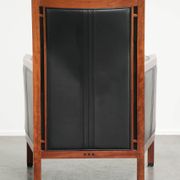 Fauteuil en cuir de vache au design Art Déco avec un look intemporel