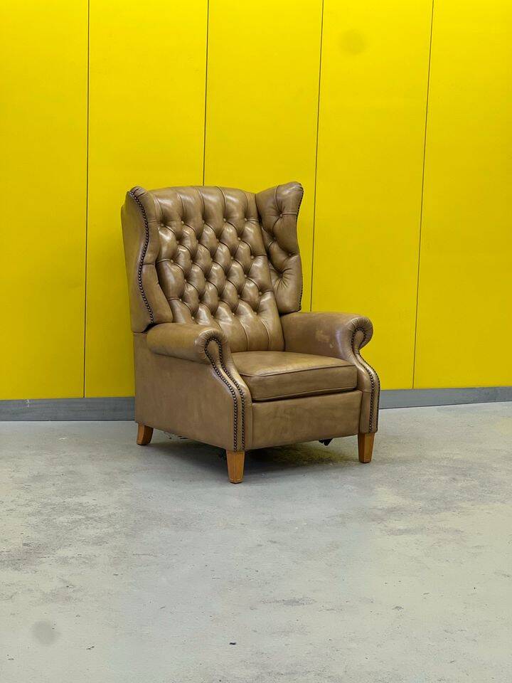 Vintage Handmade Chesterfield Recliner Armchair