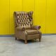 Vintage Handmade Chesterfield Recliner Armchair