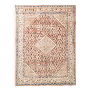 Tapis persan oriental antique saumon rose 10x13, 296x387 cm