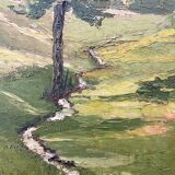 Painting "The Tree in the Valley", oil on panel, signed, 1936