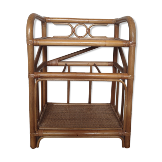Rattan shelf cabinet
