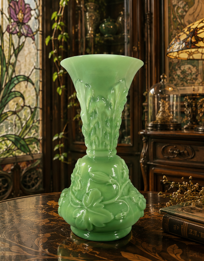 Vase St Louis "Capucine" Décor : Feuilles et guirlandes