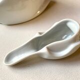 Carafe animalière grande oie in vintage white porcelain 80s