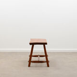 Wooden brutalist bench, France 70s.