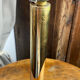 Brass lamp with pleated shade