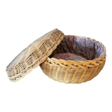 Round rattan basket