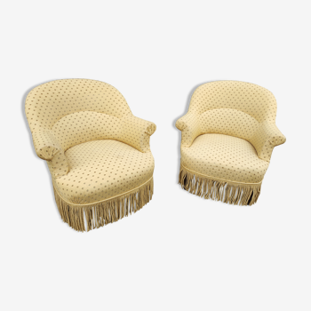 Pair of toad armchairs from the 50s.