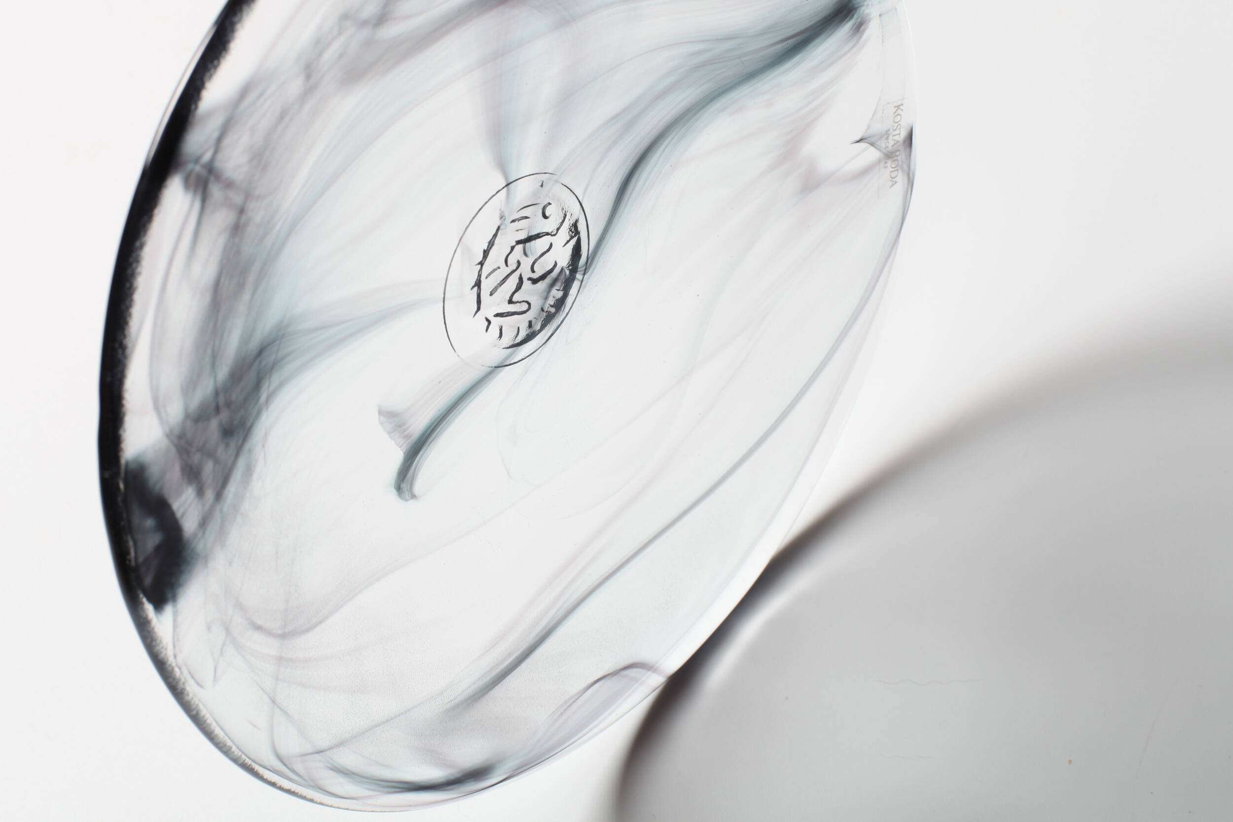 Set of 4 Kosta Boda 'Mine' Glass Dessert Plates by Ulrica Hydman Vallien