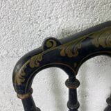Chaise Napoleon III, Chiavari en bois noirci peint et cannage