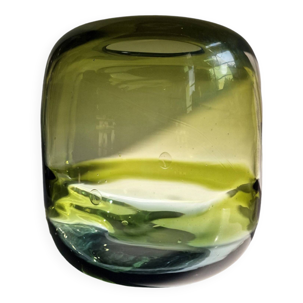Vase Vintage • Verre Soufflé • 1960