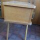 Vintage rattan feet compass bedside table