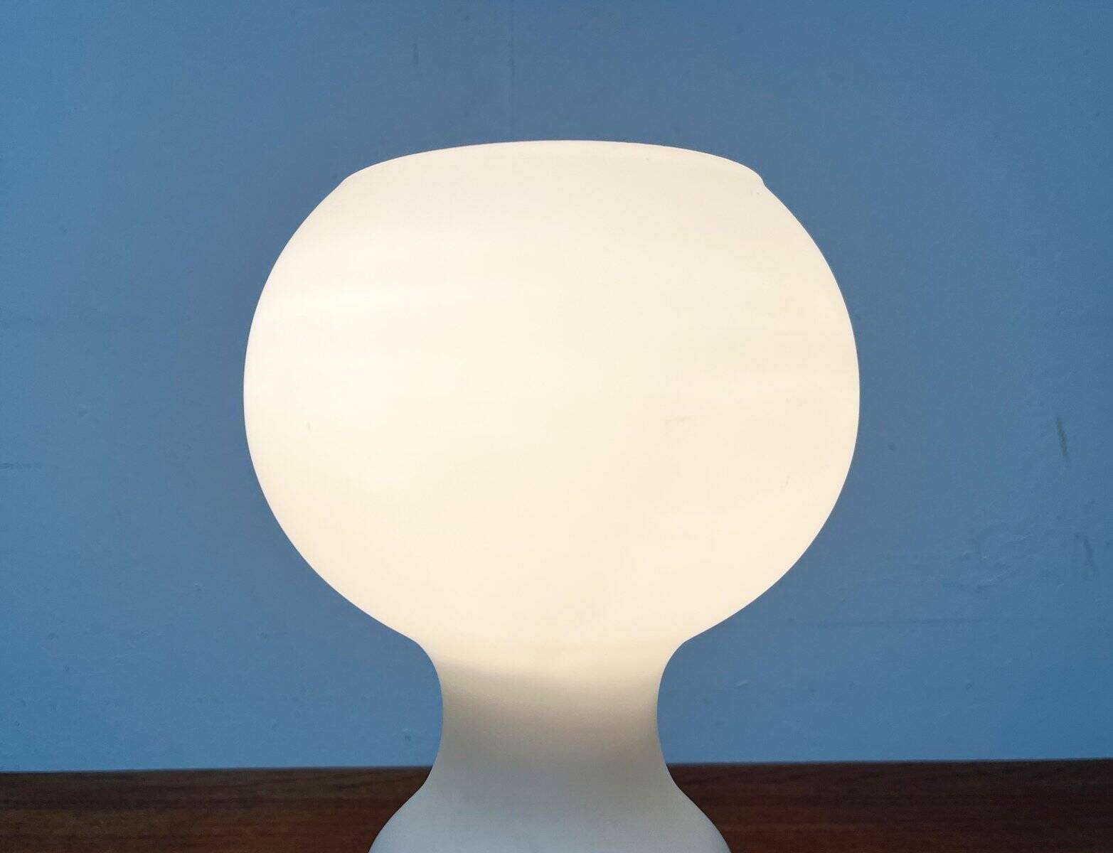 Vintage minimalist glass table lamp from the space age by Jean Paul Edmonds Alt for Philips, 1970s.