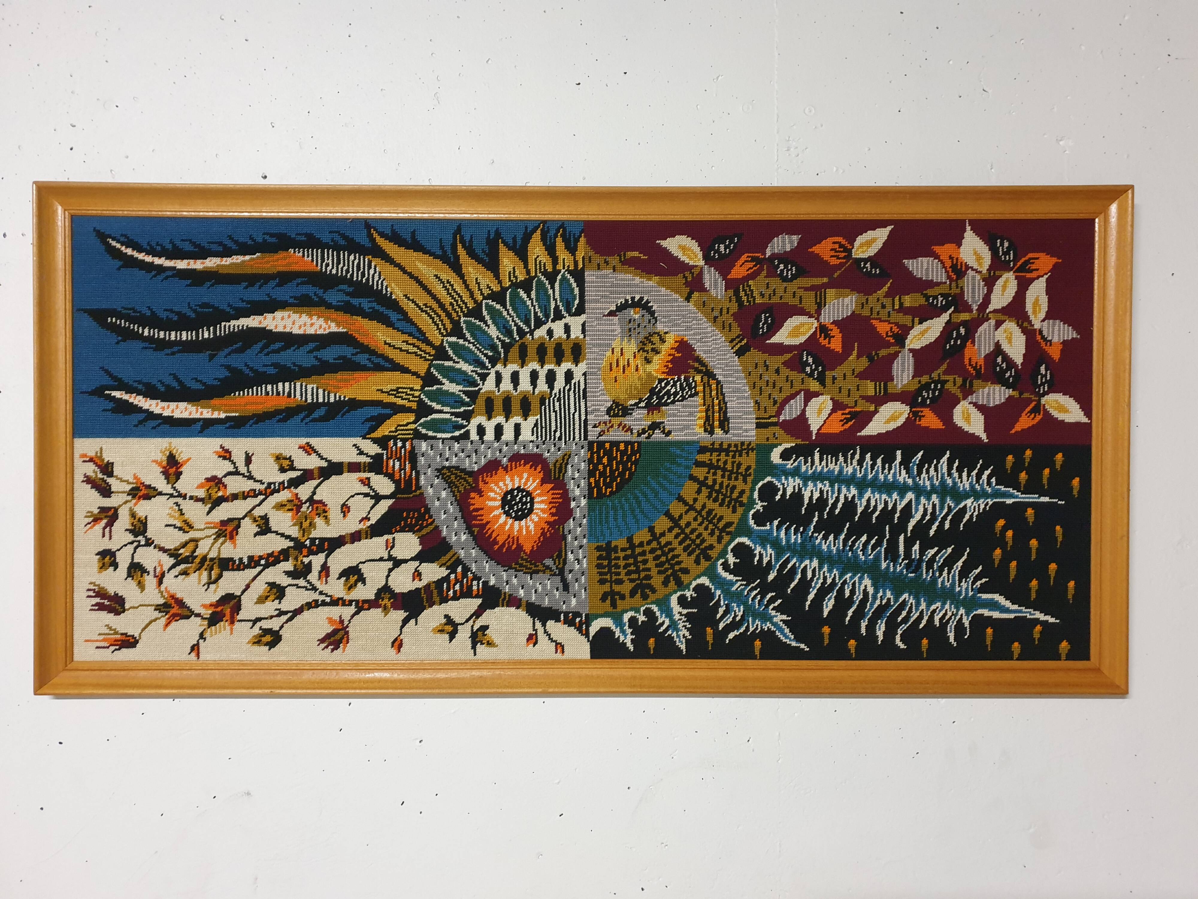 Picard Ledoux Mid-Century Framed Tapestry