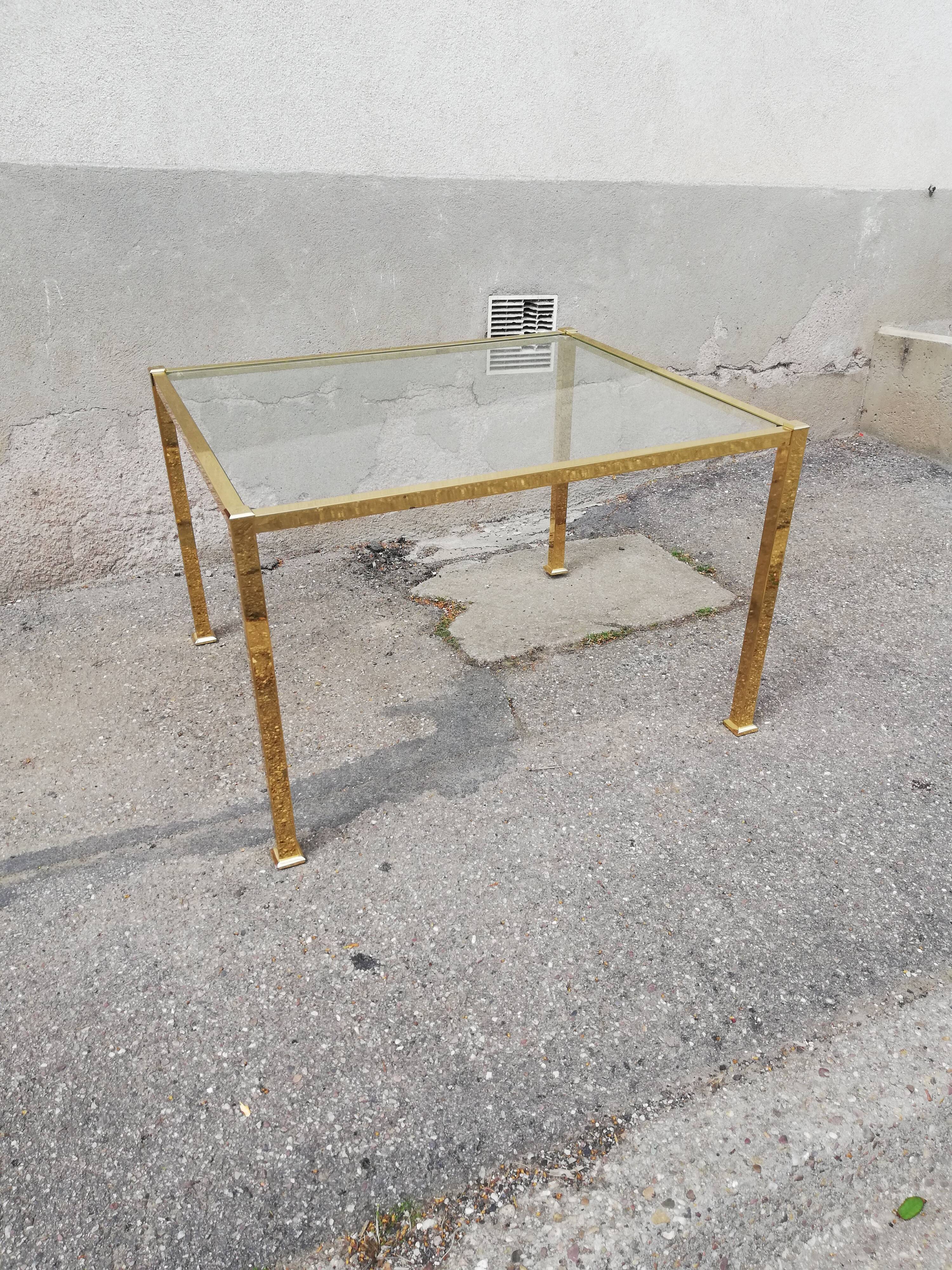 Vintage gold brass coffee table