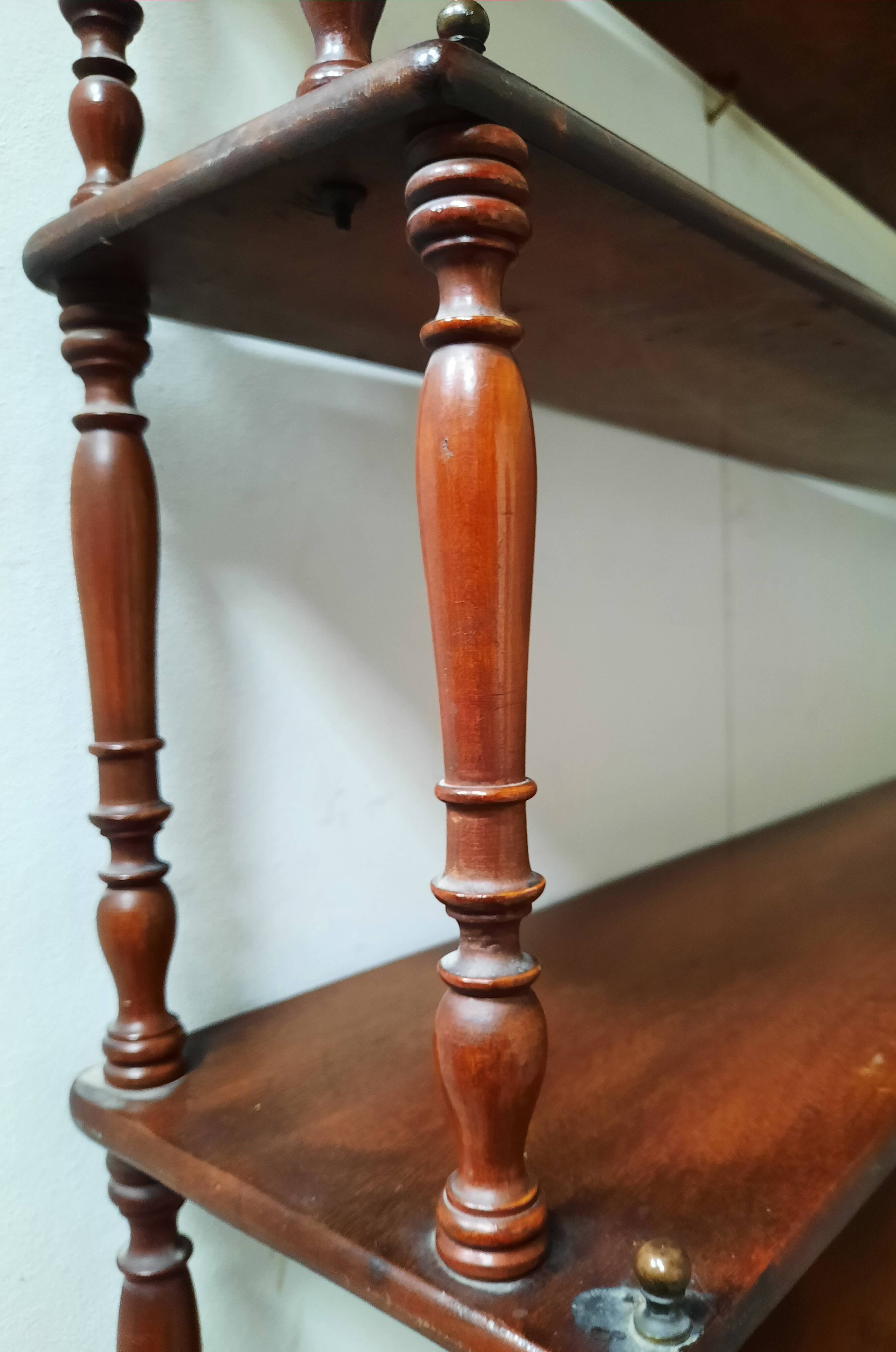 Mahogany wall shelf