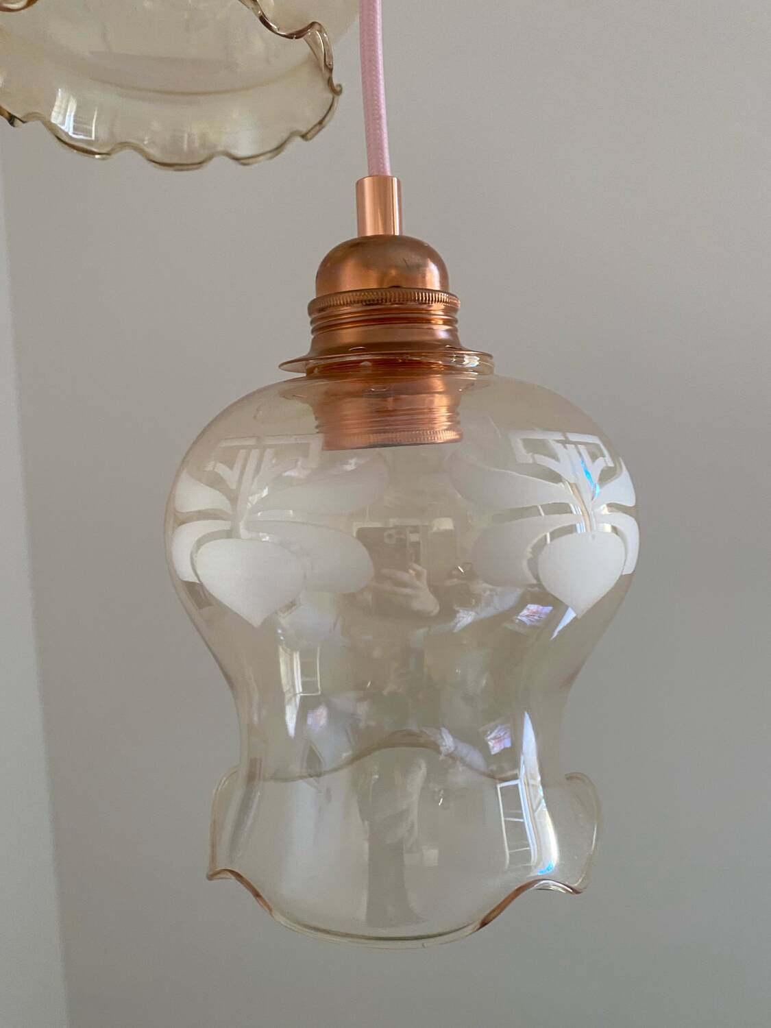 Pastel waterfall pendant light