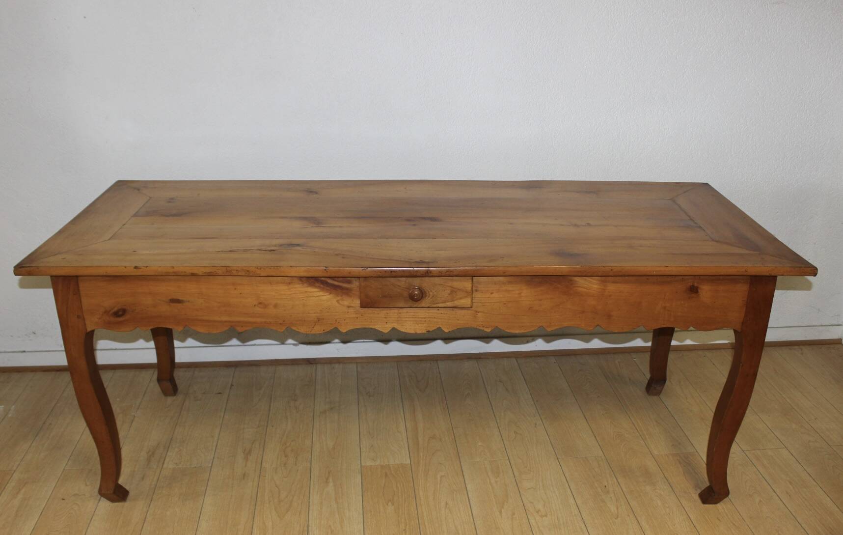 Louis XV style farmhouse table in cherry wood 19th century
