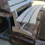 Banc de jardin en bois peint vers 1950